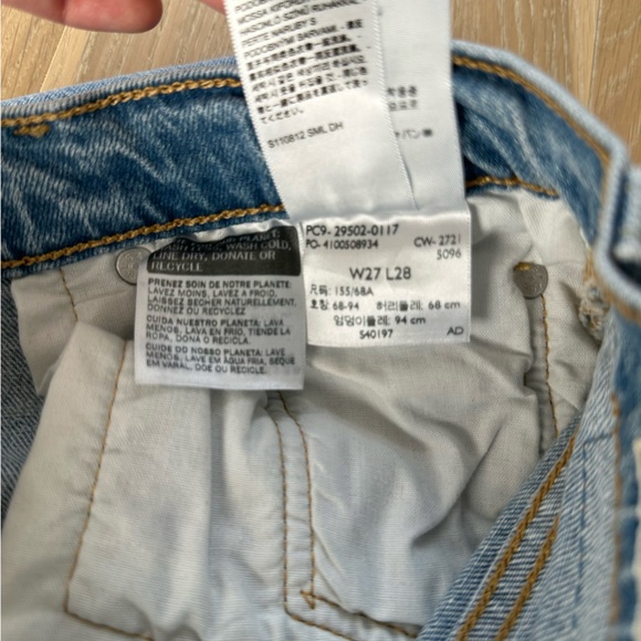 Women’s Levi's 501 Skinny Jeans Blue High Rise Denim Pants High Waisted Size 27 - Picture 15 of 16